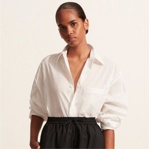 MATTEAU Embroidered Oversized Shirt in White 2